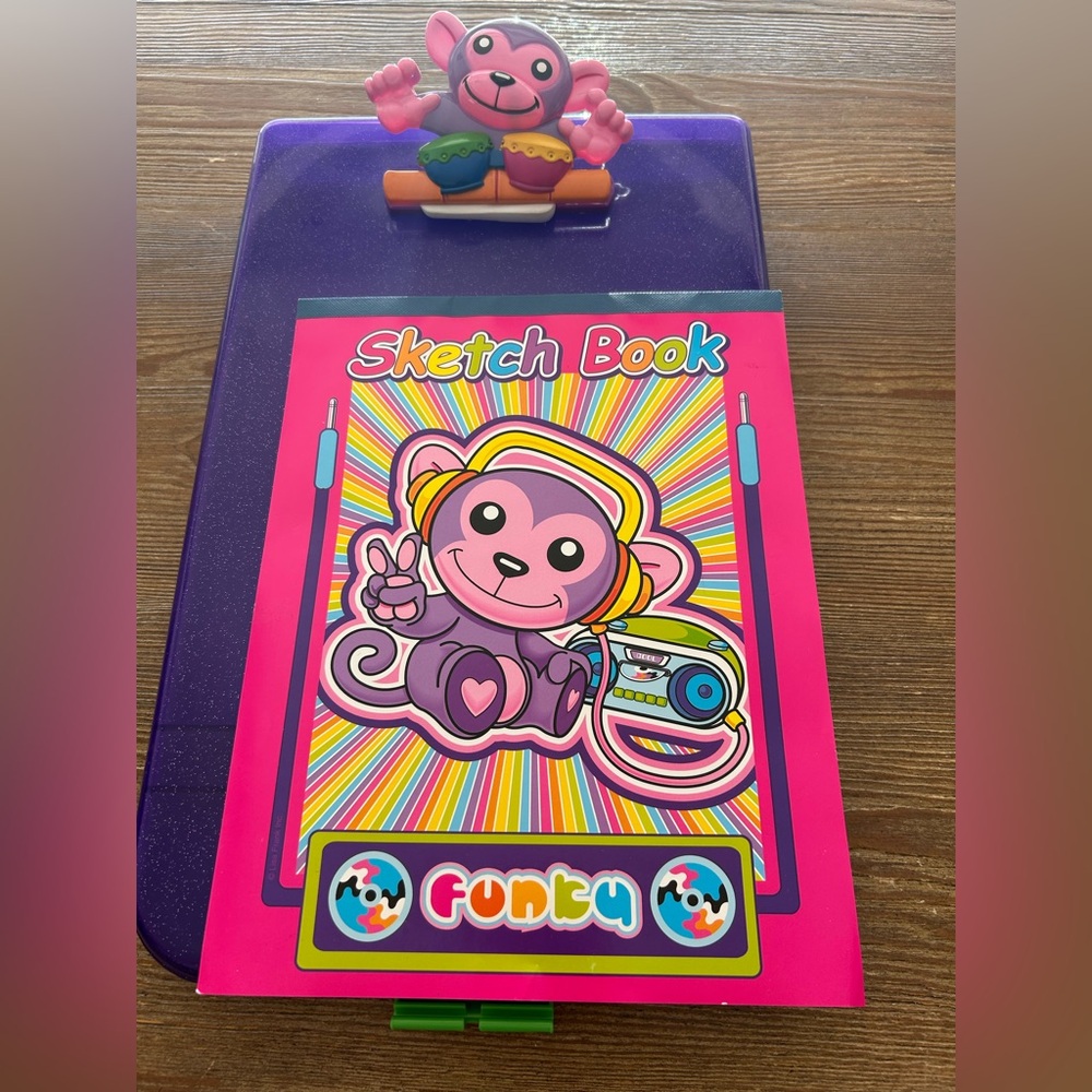 Lisa Frank Clip Board Monkey Vintage 90s Purple Stationary